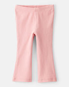Baby Girl Cotton Flare Leggings - Pink, image 1 of 4 slides