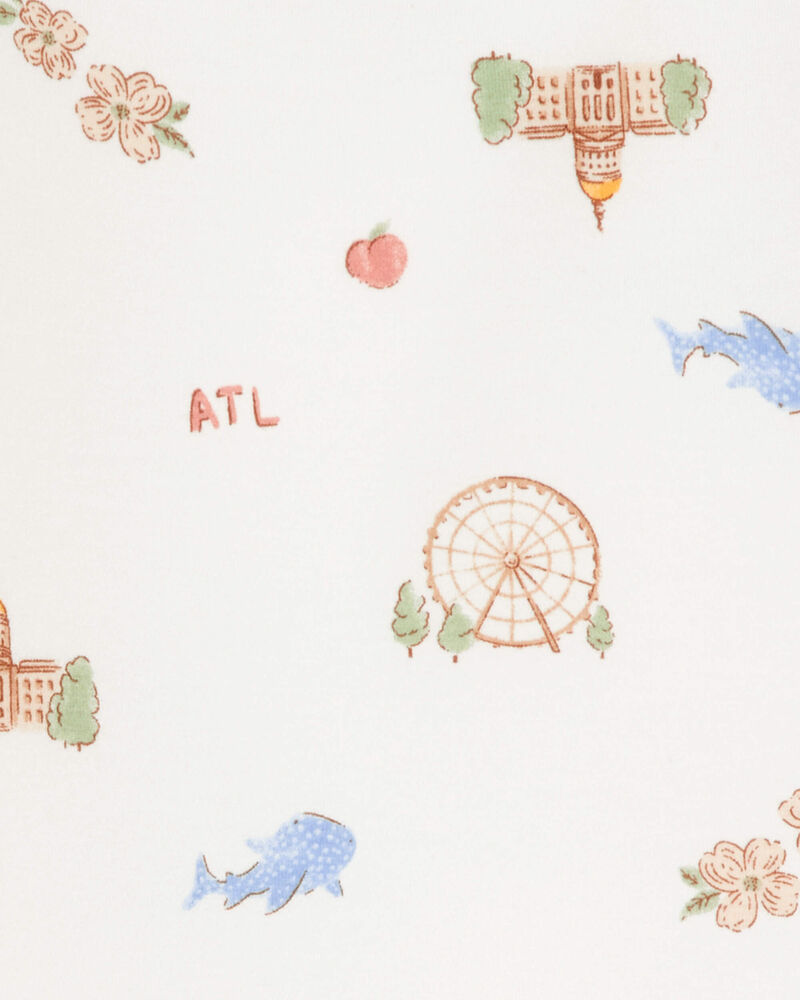 Atlanta Print PurelySoft 2-Piece Pajamas - Ivory, image 3 of 5 slides