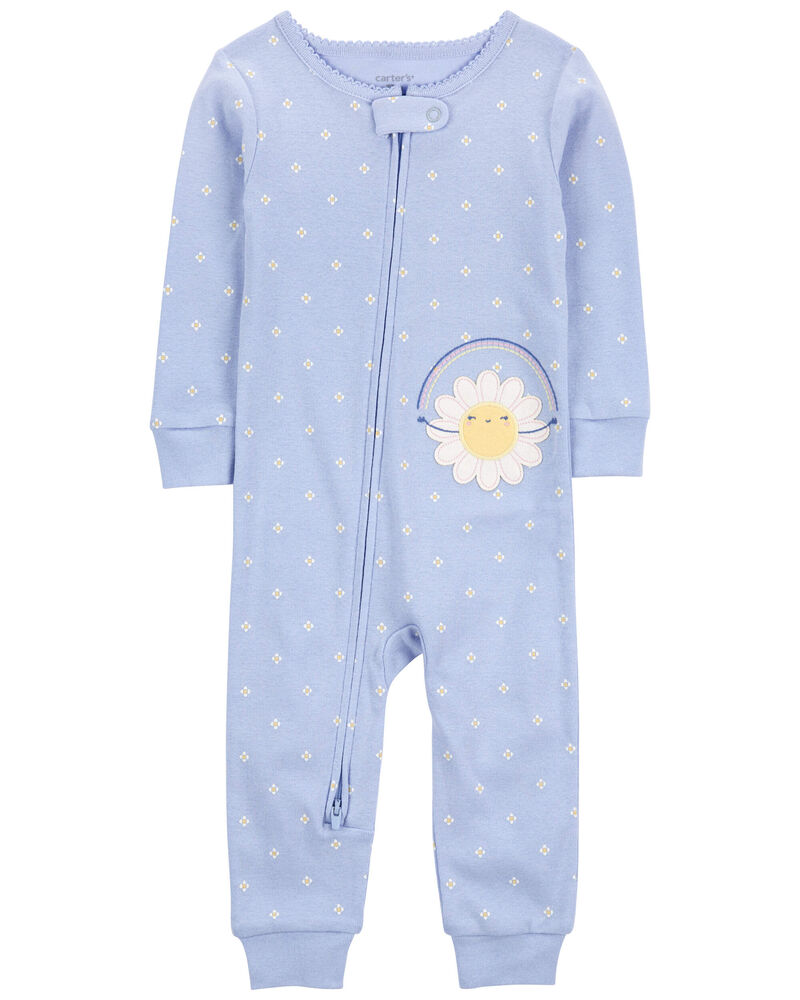 Baby 1-Piece Daisy 100% Snug Fit Cotton Footless Pajamas, image 1 of 2 slides