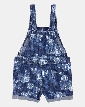 Baby Iconic Denim Floral Shortalls - Blue, 