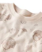Baby Organic Cotton Pajamas in Turkey Gobbler Print, image 2 of 5 slides