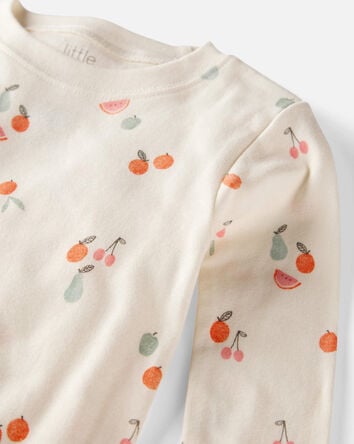 Toddler Fruit Print Organic Cotton 2-Piece Pajamas, 