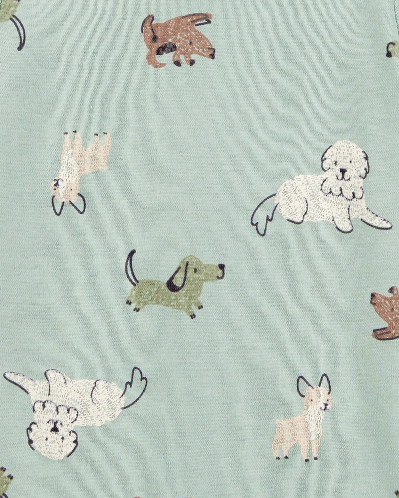 Baby Boy 5-Pack Dog Short-Sleeve Cotton Bodysuits, image 2 of 7 slides