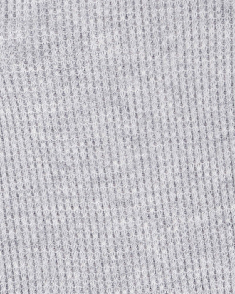 Baby Dinosaur Cotton Blend Long-Sleeve Jumpsuit - Grey, image 2 of 3 slides