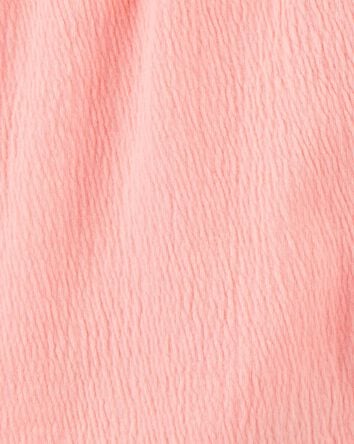 Kid 2-Piece Crinkle Jersey Tank & Short Set - Coral, 