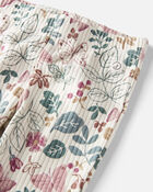 Baby 2-Pack Organic Cotton Rib Leggings in Botanical Butterfly & Plum Taupe, image 2 of 3 slides