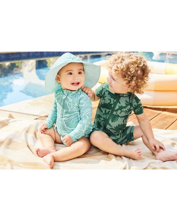 Baby Ocean Print Reversible Swim Hat
