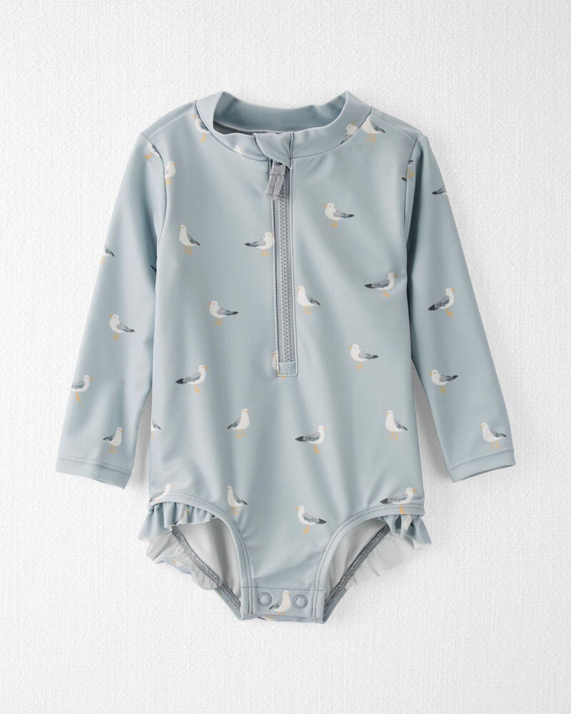 Baby Recycled 1-Piece Rashguard Swimsuit, image 1 of 5 slides