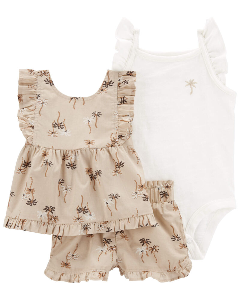 Baby 3-Piece Palm Tree Outfit Set, image 1 of 5 slides