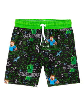 Kid Minecraft® Swim Trunks - Green, 