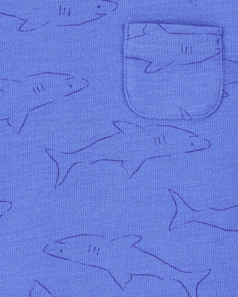 Baby Shark Pocket Tee - Blue, image 2 of 3 slides