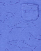 Baby Shark Pocket Tee - Blue, image 2 of 3 slides