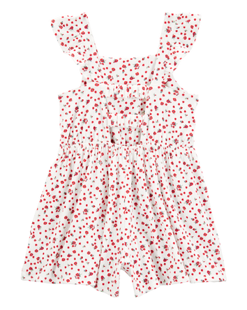 Kid Floral Print Romper - Ivory, 