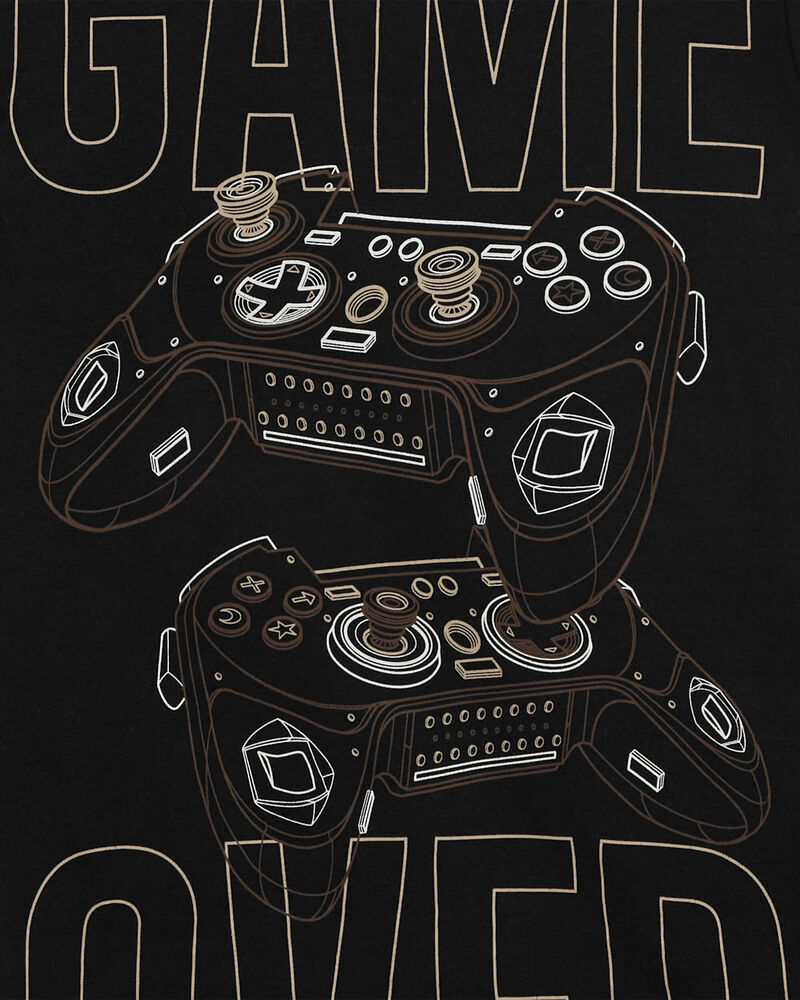 Kid 4-Piece Gamer 100% Snug Fit Cotton Pajamas, image 3 of 4 slides