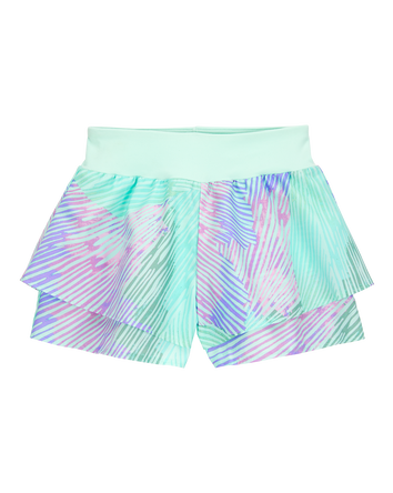 Kid Flowy Tie-Dye Layered Flip Short - Blue/Purple, 