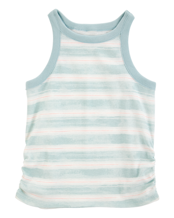 Kid Striped Ribbed Tank Top - Green, 