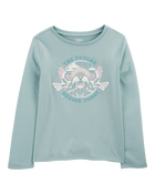 Kid The Future Begins Today Long-Sleeve Graphic Tee - Green, image 1 of 3 slides