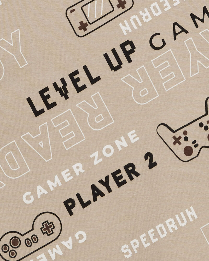 Kid 4-Piece Gamer 100% Snug Fit Cotton Pajamas, image 2 of 4 slides