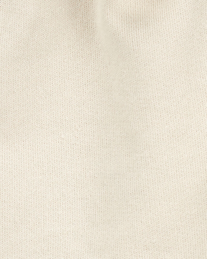 Baby Pull-On French Terry Shorts - Ivory, image 3 of 4 slides