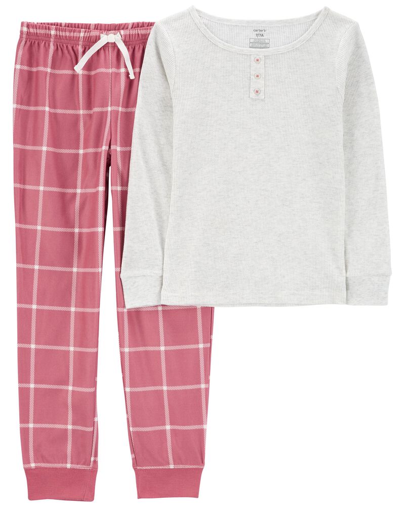 Kid 2-Piece Thermal Pajamas, image 1 of 3 slides