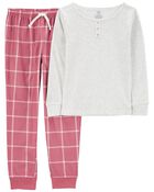 Kid 2-Piece Thermal Pajamas, image 1 of 3 slides