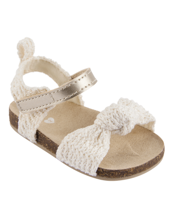 Baby Crochet Sandal - Gold, 