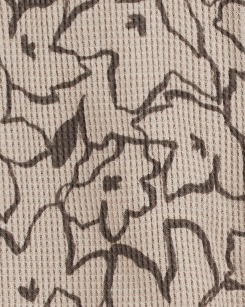 Baby Floral 2-Way Waffle Knit Sleep & Play Pajamas, image 2 of 4 slides