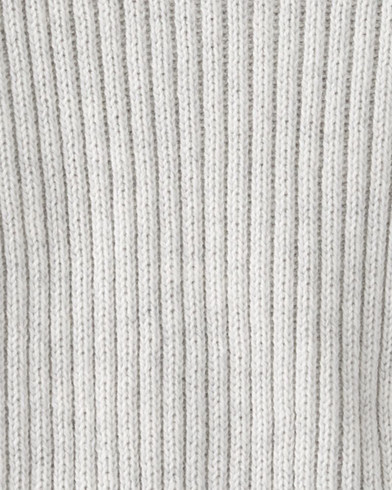 Baby Organic Cotton Rib Sweater Knit Bodysuit, image 3 of 4 slides