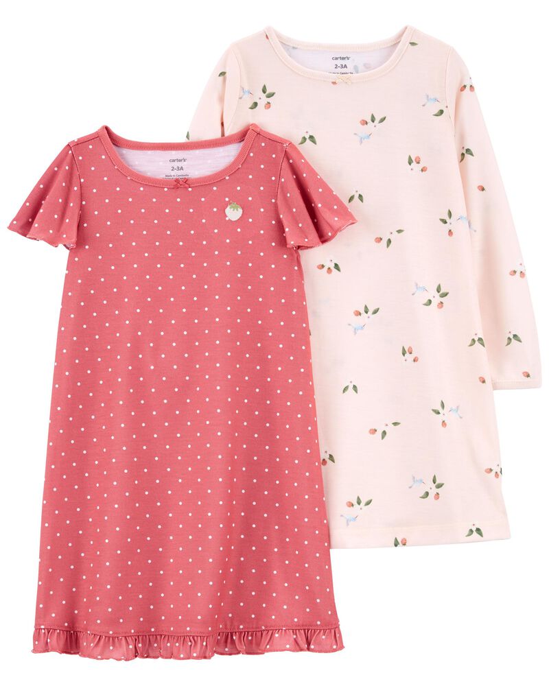 2-Pack Nightgowns, image 1 of 4 slides