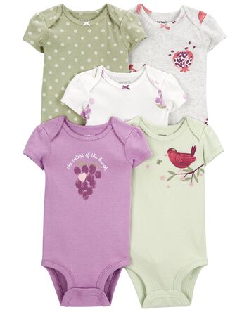 5-Pack Short-Sleeve Original Bodysuits, 