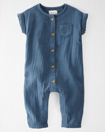 Baby Organic Cotton Gauze Jumpsuit, 