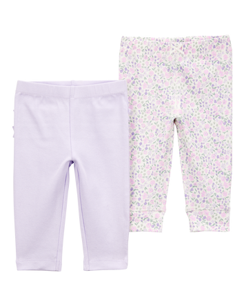 Baby Floral 2-Pack Pants, 