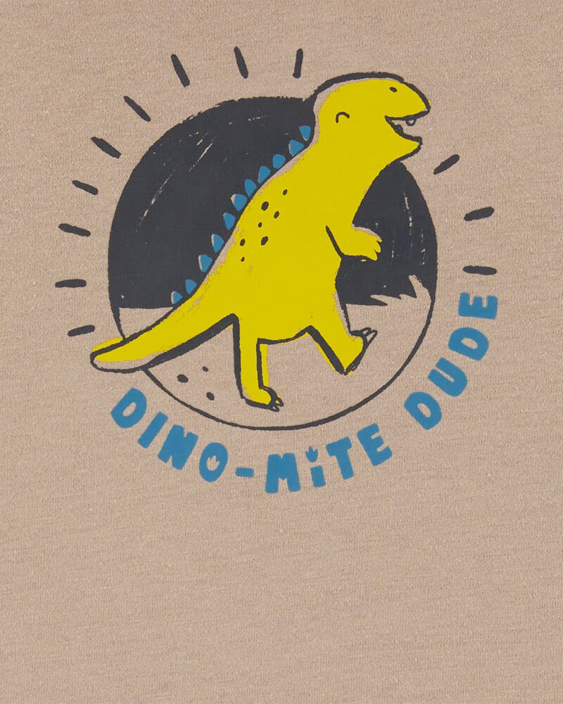 Baby Dino-Mite Dude Dinosaur Long-Sleeve Bodysuit, image 4 of 5 slides