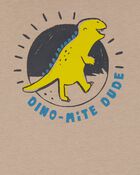 Baby Dino-Mite Dude Dinosaur Long-Sleeve Bodysuit, image 4 of 5 slides