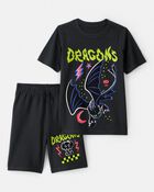 Kid 2-Piece How To Train Your Dragon Outfit Set, image 1 of 5 slides
