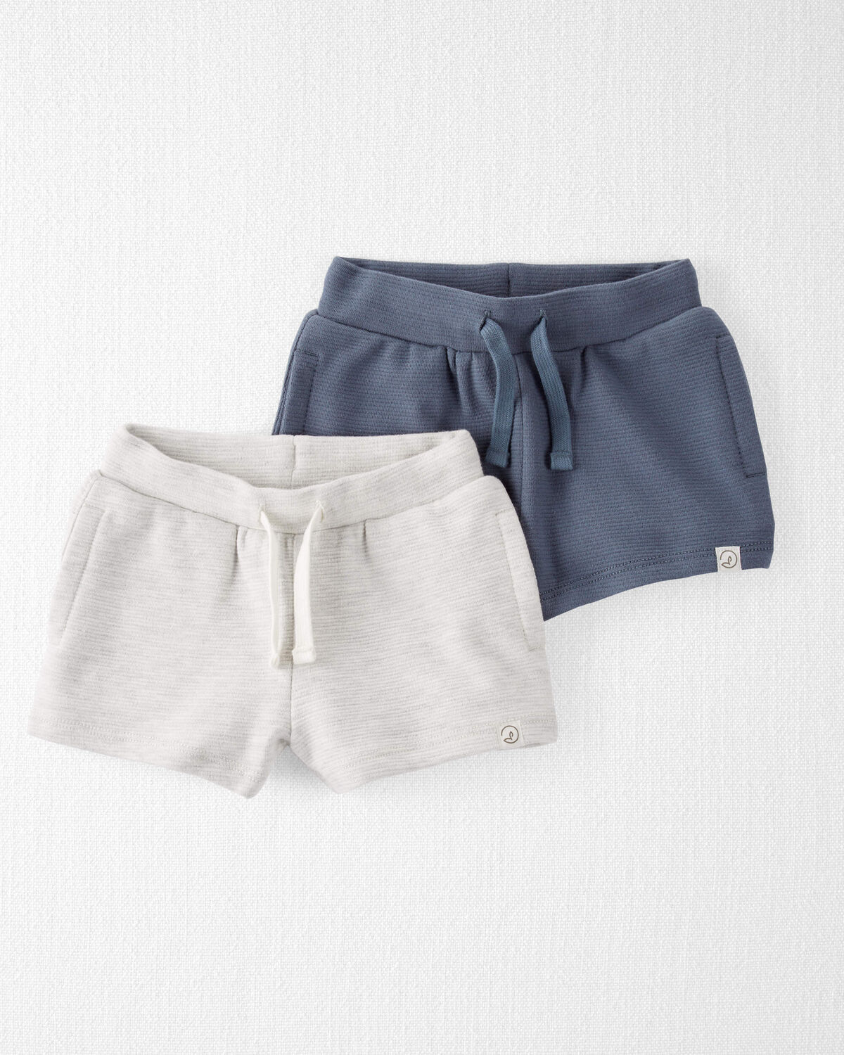 Baby 2-Pack Organic Cotton Textured Shorts