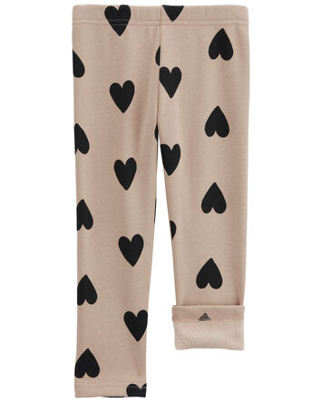 Heart Cozy Fleece Leggings, 