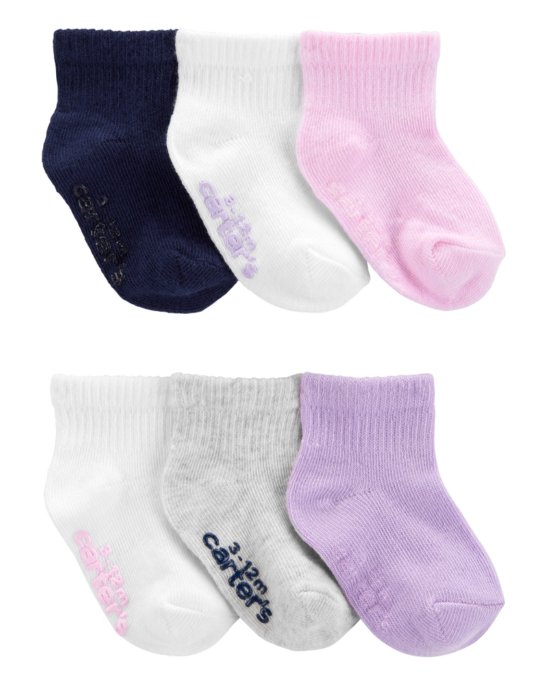 Baby 6-Pack Ankle Socks, image 1 of 2 slides