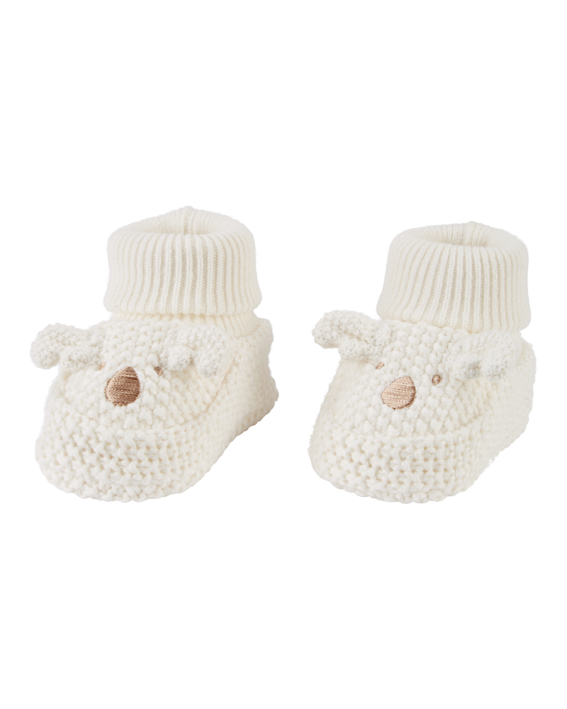 Baby Koala Crochet Booties, image 1 of 2 slides