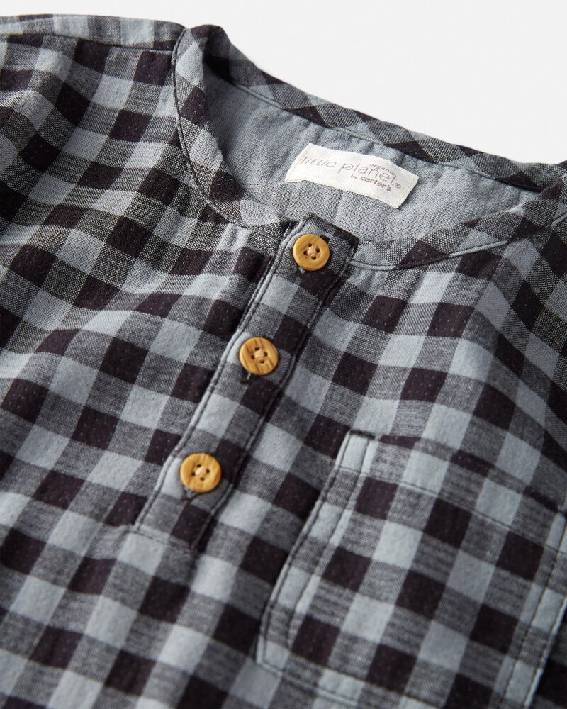 Toddler 2-Piece Organic Cotton Plaid Set, image 3 of 5 slides