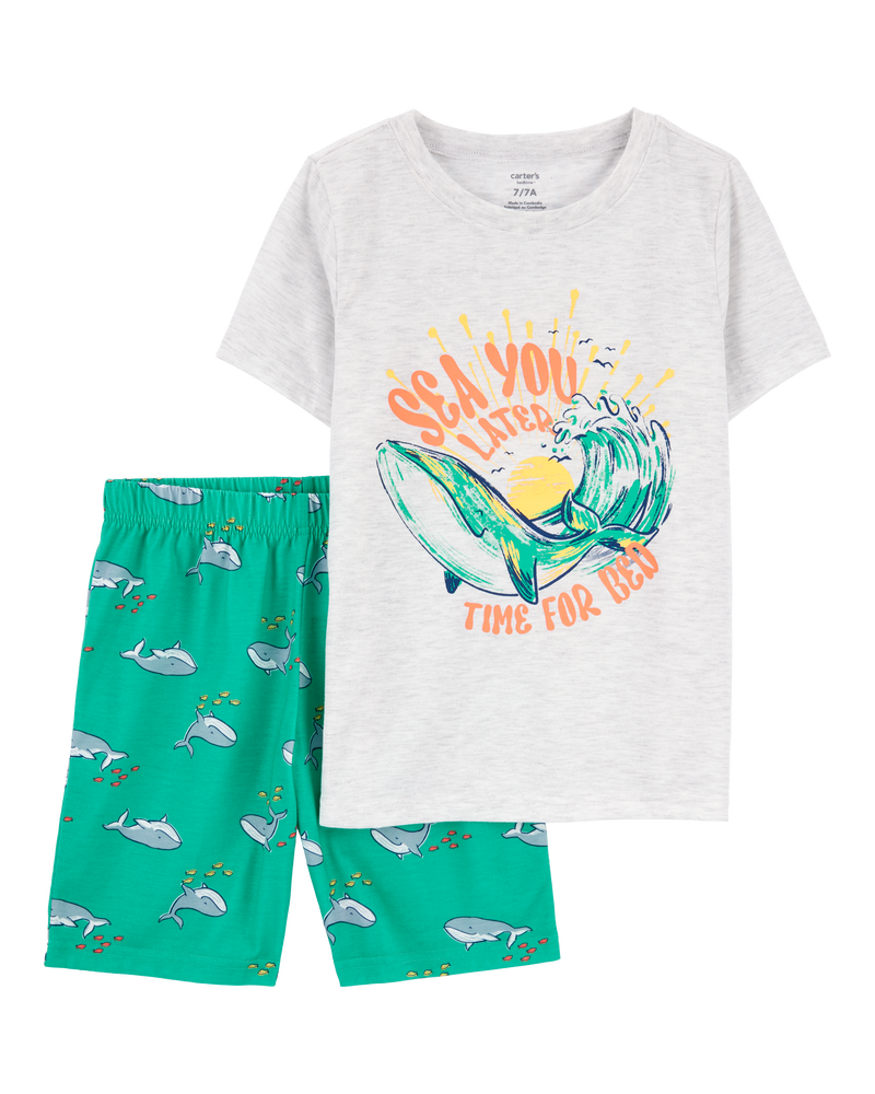 Boys 2-Piece Whale Loose Fit Pajamas, image 1 of 3 slides