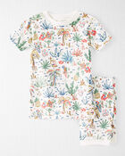 Baby Organic Cotton Pajamas Set in Tropical Paradise Print, image 1 of 4 slides