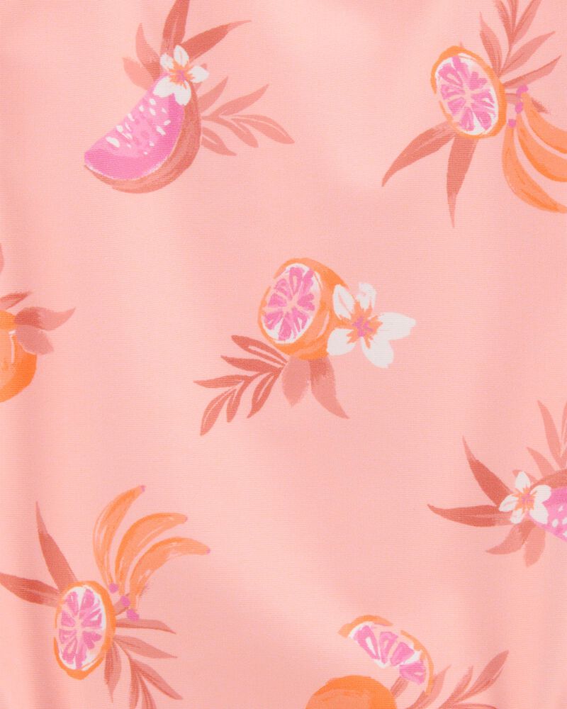 Baby 1-Piece Fruit Swimsuit - Coral, image 4 of 5 slides