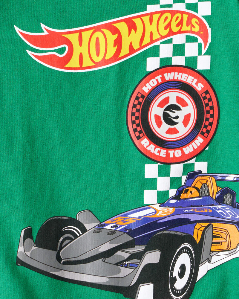 Toddler Hot Wheels Racecar Short-Sleeve Graphic Tee - Green, image 2 of 2 slides