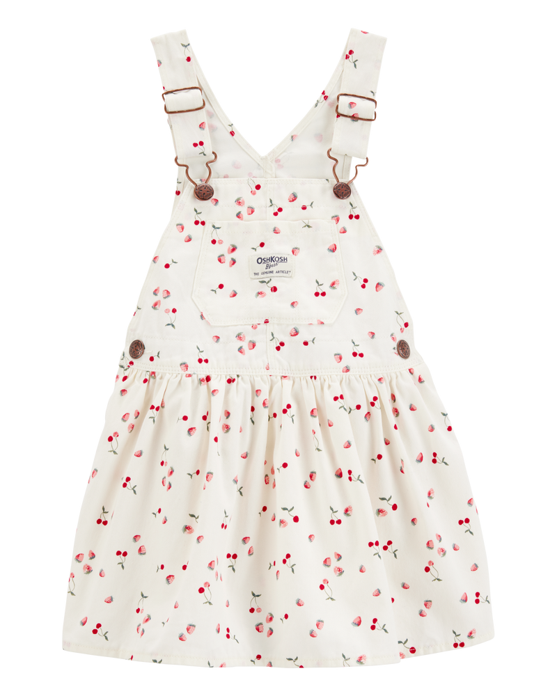 Baby Girl Cherry-Print Jumper Dress - White, image 1 of 4 slides