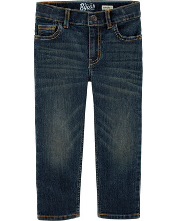 Baby Faded Dark Wash Straight-Leg Jeans, 