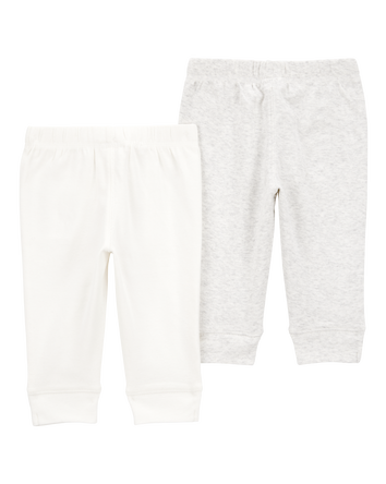 Baby 2-Pack Pull-On Pants - Ivory, 