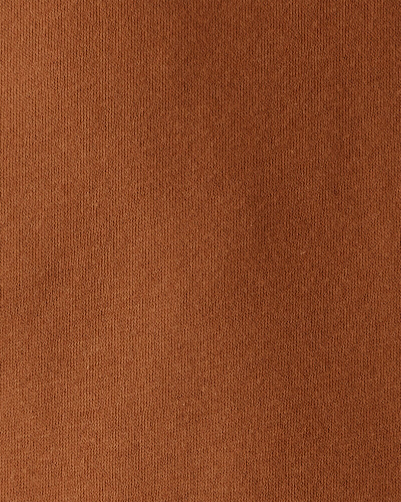 Toddler Boy Solid Fleece Long-Sleeve Hoodie - Brown, image 2 of 3 slides