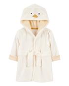 Baby Chick Hooded Terry Robe - Ivory, image 1 of 4 slides