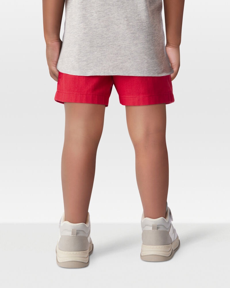 Toddler 2-Piece 4th of July American Flag Tank & Pull-On Shorts Set - Grey/Red, image 7 of 8 slides